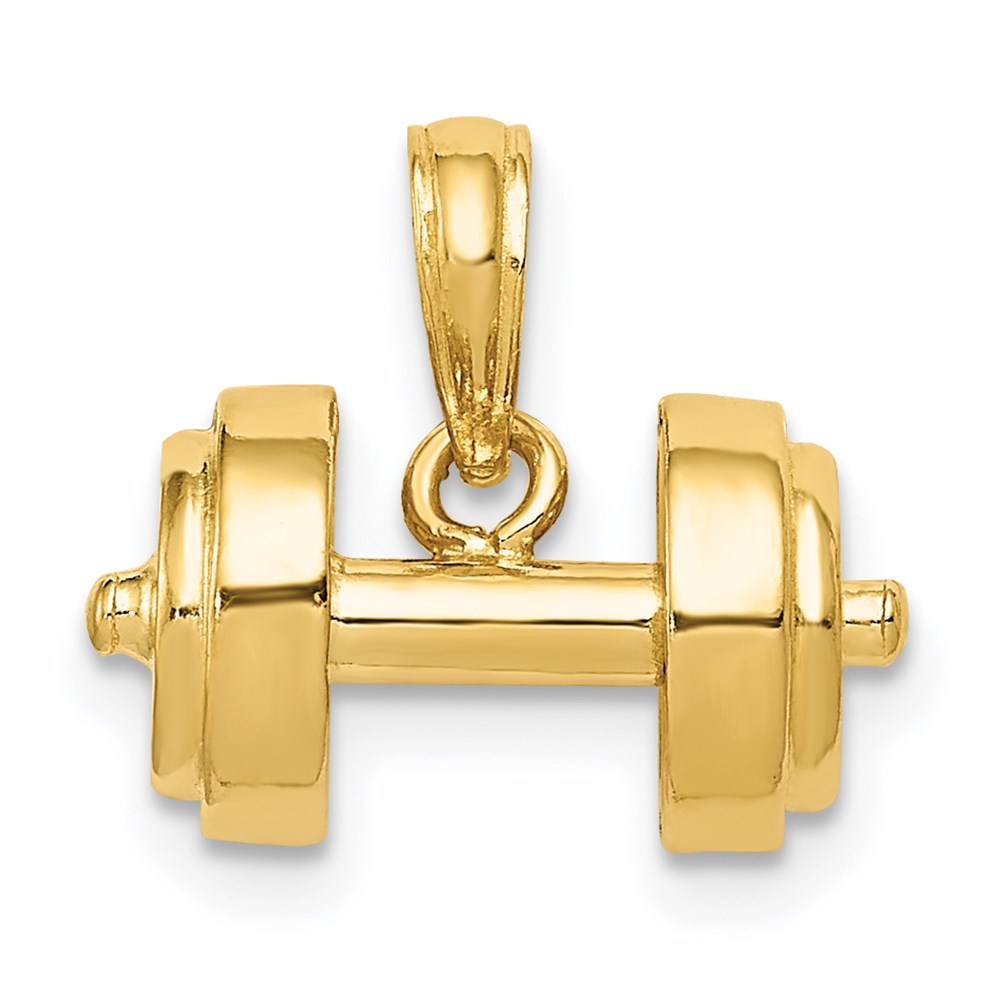 Charlie & Co Jewelry | 14k 3-d Single Barbell Pendant - Model C3562
