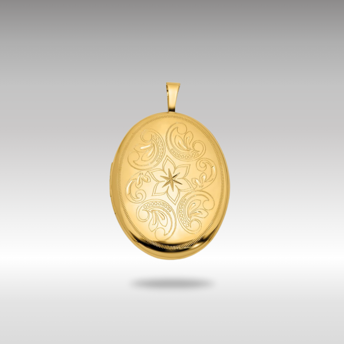 14k Polished Floral Scrolled 20mm Oval Locket - Model XL871 | Charlie ...