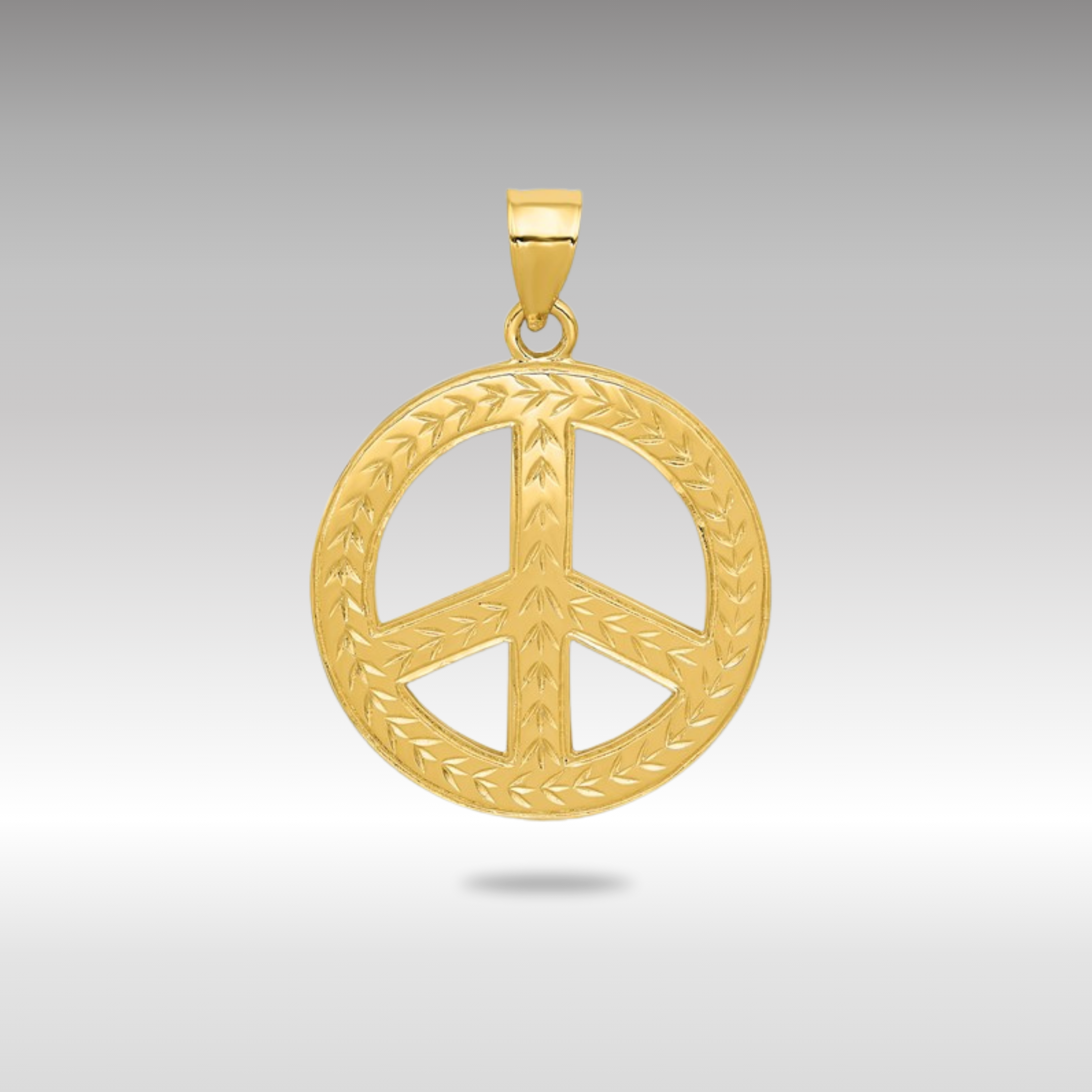 14k Polished Peace Symbol Pendant - Model C2248 - Charlie & Co. Jewelry