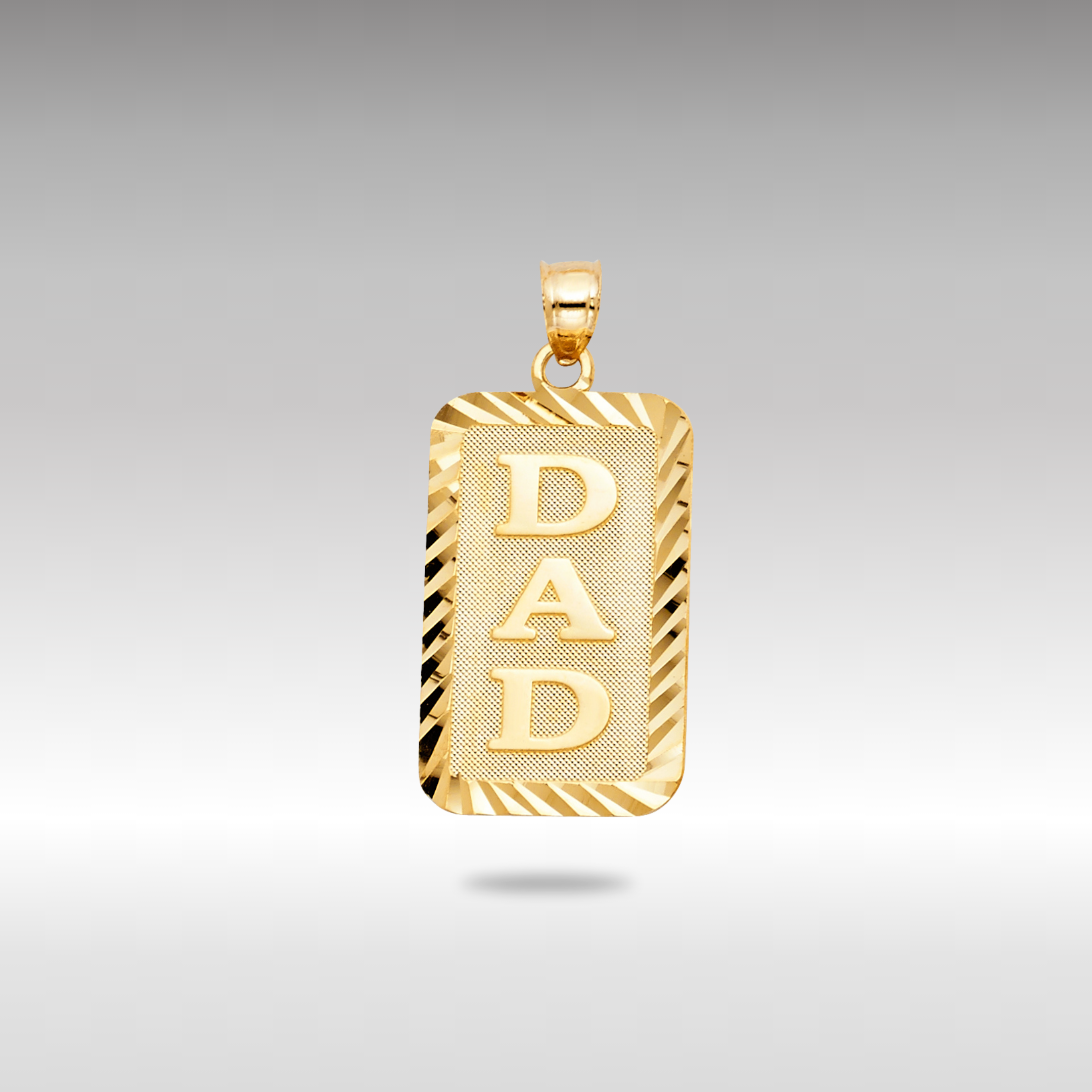14K Gold Dad Pendant Plate - Model PT1856 - Charlie & Co. Jewelry