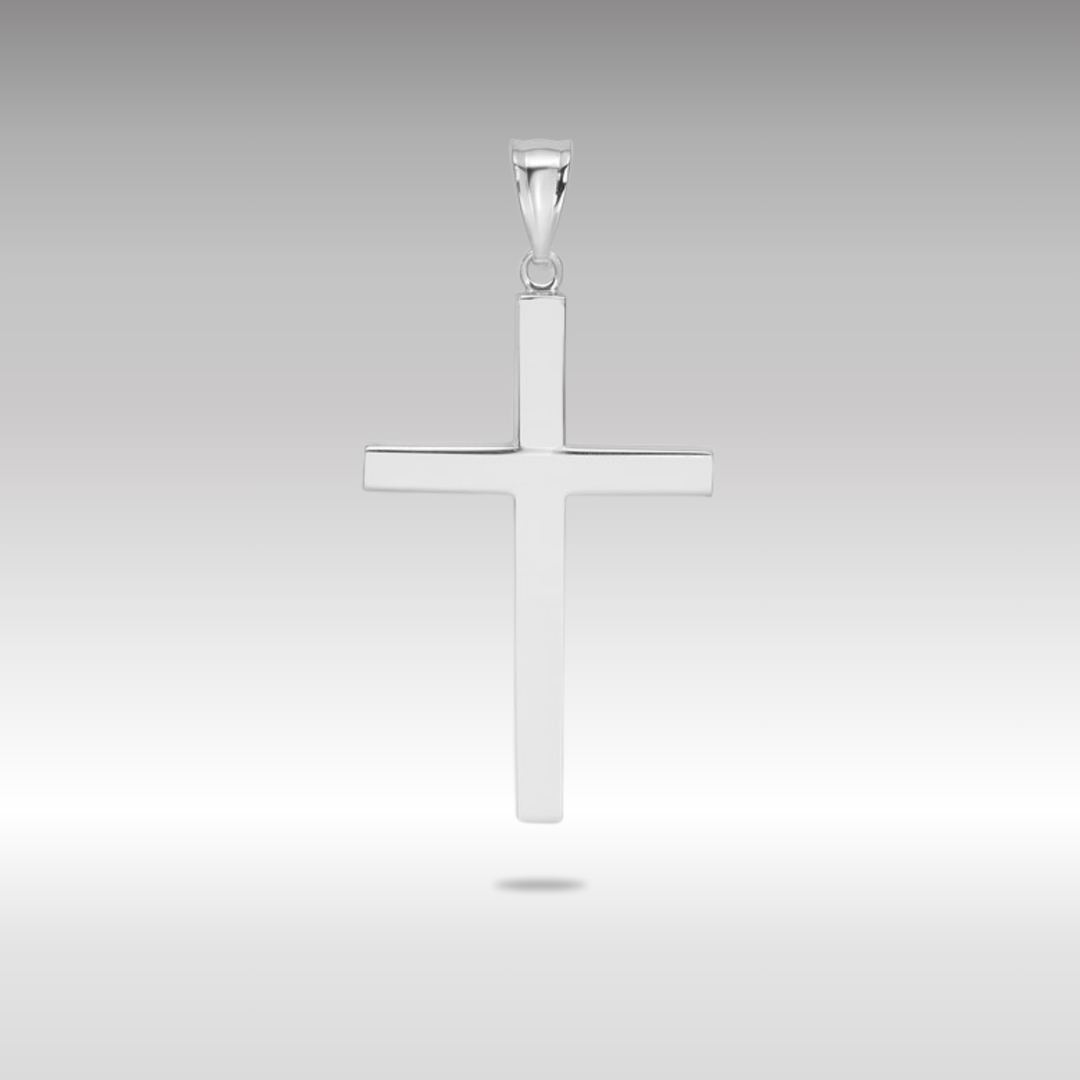 14K White Gold Latin Cross Pendant - Model K4317W - Charlie & Co. Jewelry