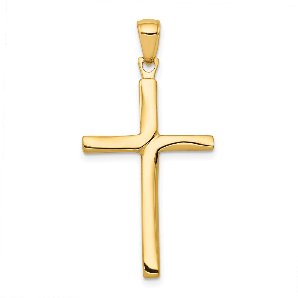 Charlie & Co Jewelry | 14k Satin Finish Accent Stick Cross Pendant - Model C4219