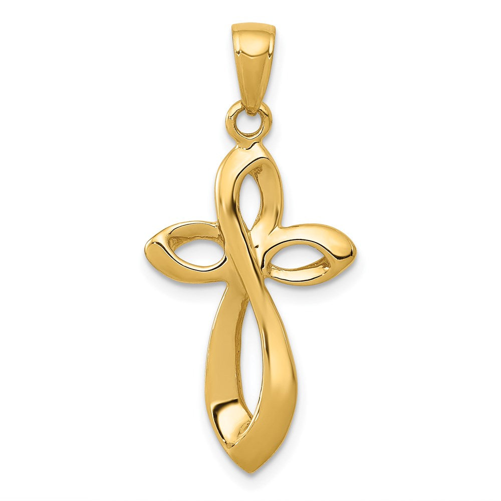 Charlie & Co Jewelry | 14k Polished W/satin Figure 8 Cross Pendant - Model C4291