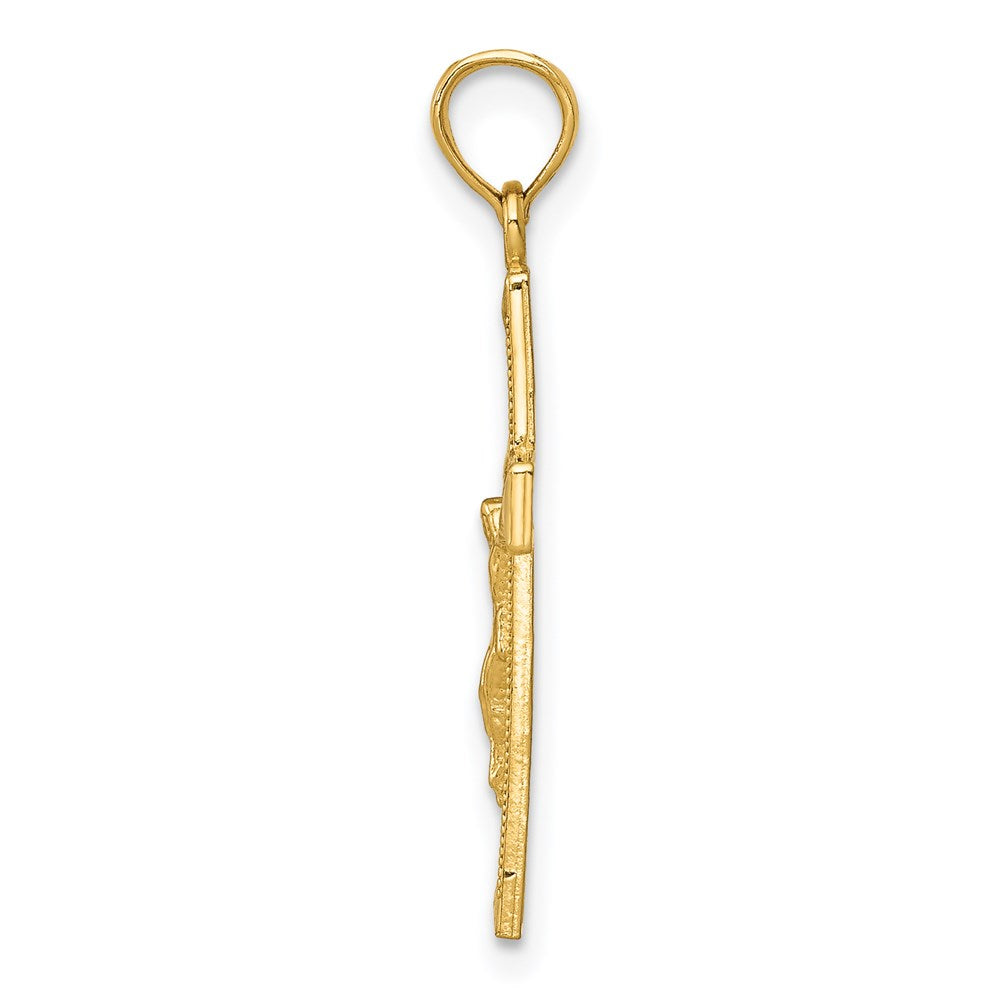 Charlie & Co Jewelry | 14k Beveled Tipped Crucifix Pendant - Model C4341