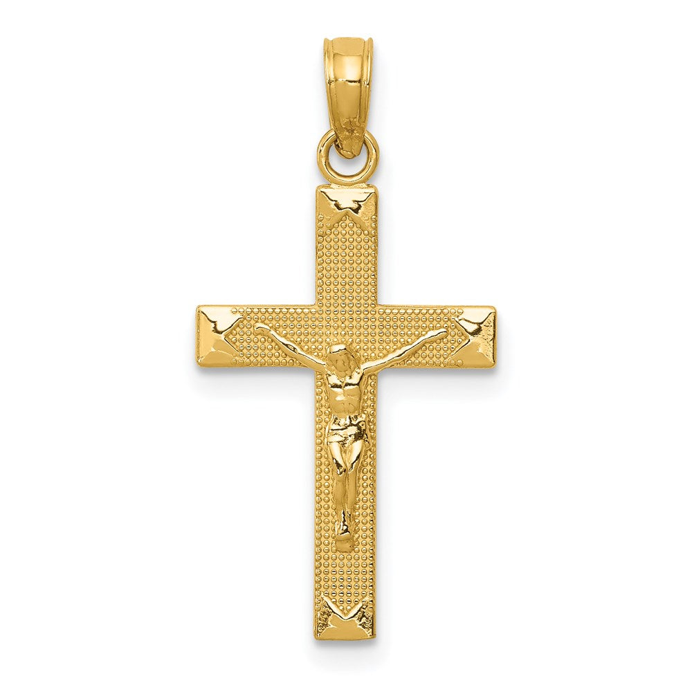 Charlie & Co Jewelry | 14k Beveled Tipped Crucifix Pendant - Model C4341