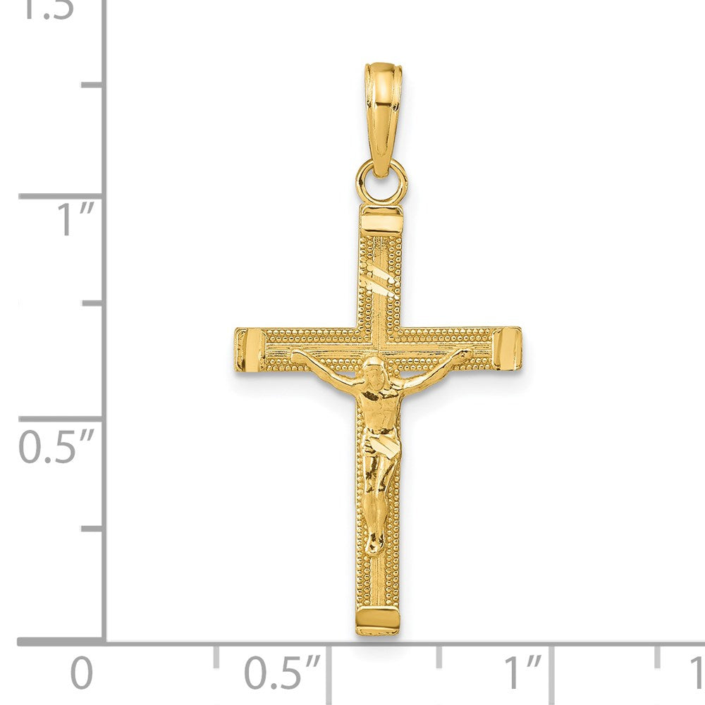 Charlie & Co Jewelry | 14k Diamond-cut Fancy Tipped Crucifix Pendant - Model C4350