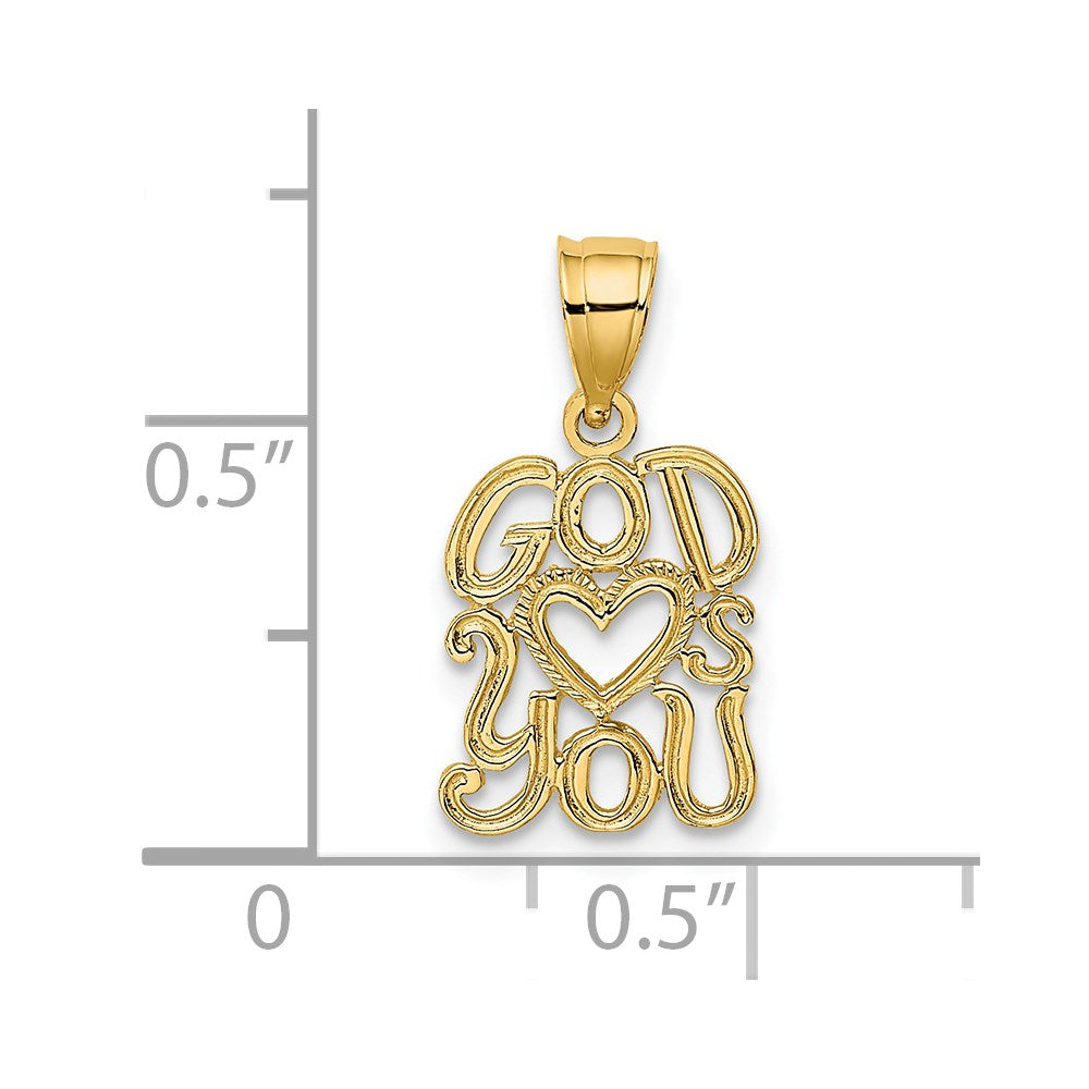Charlie & Co Jewelry | 14k God Hearts You Charm - Model C4435