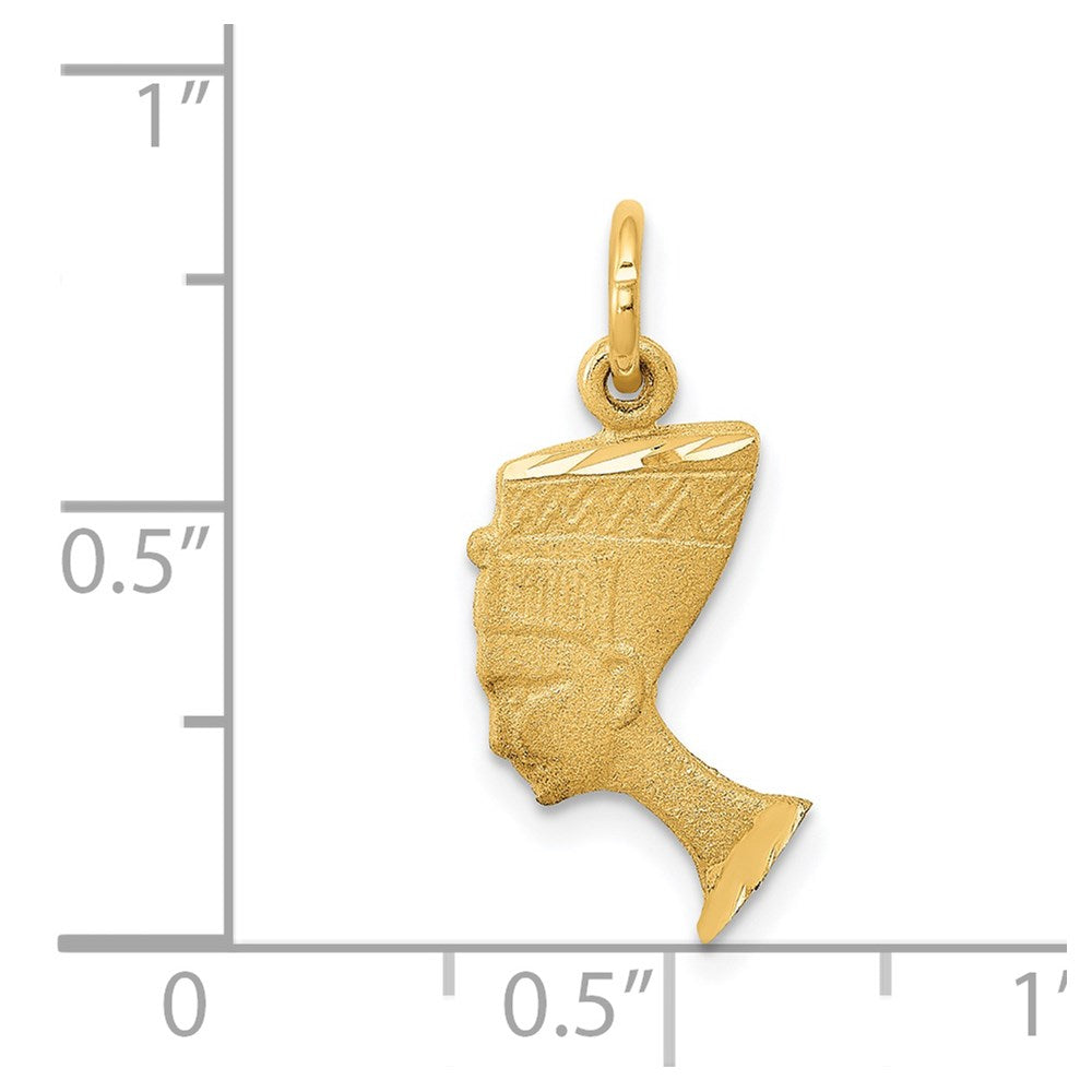Charlie & Co Jewelry | 14k Satin Front / Polished Back Nefertiti Charm - Model C444