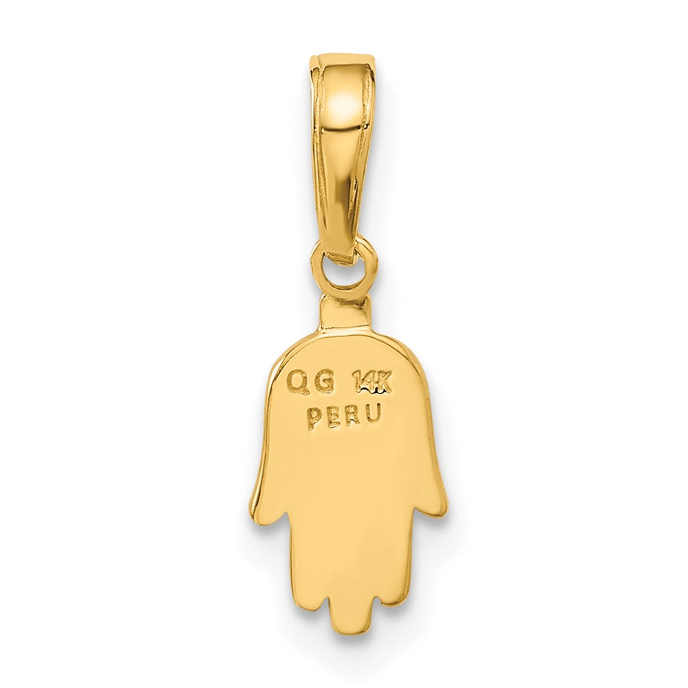 Charlie & Co Jewelry | 14k Small Solid Hamsa Pendant - Model C4468