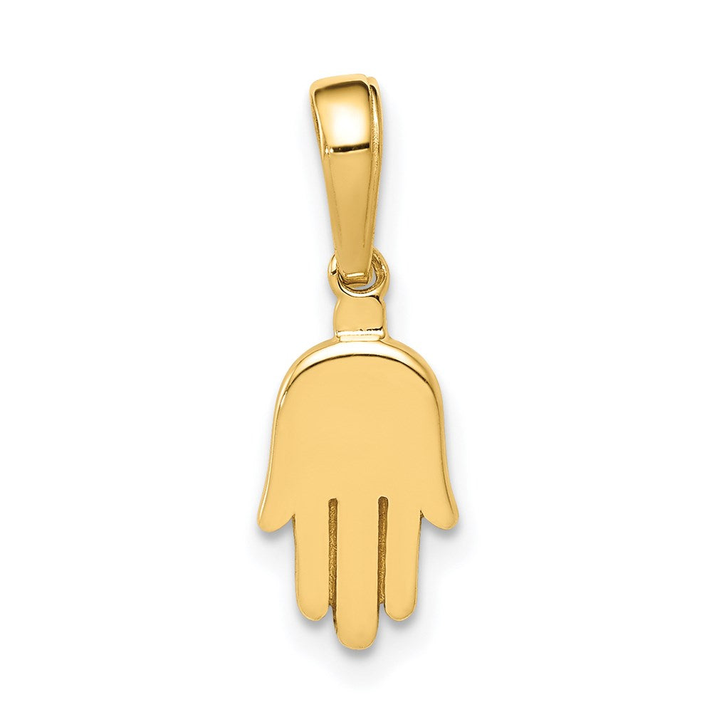 Charlie & Co Jewelry | 14k Small Solid Hamsa Pendant - Model C4468