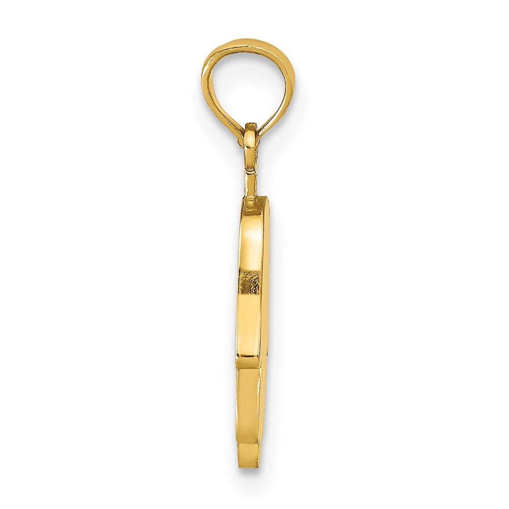 Charlie & Co Jewelry | 14k Large Solid Hamsa Pendant - Model C4469