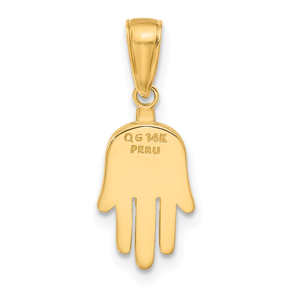 Charlie & Co Jewelry | 14k Large Solid Hamsa Pendant - Model C4469