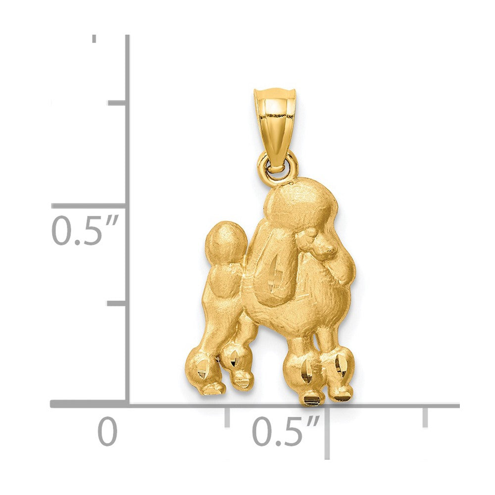 Charlie & Co Jewelry | 14k Diamond-cut Poodle Pendant - Model C4619