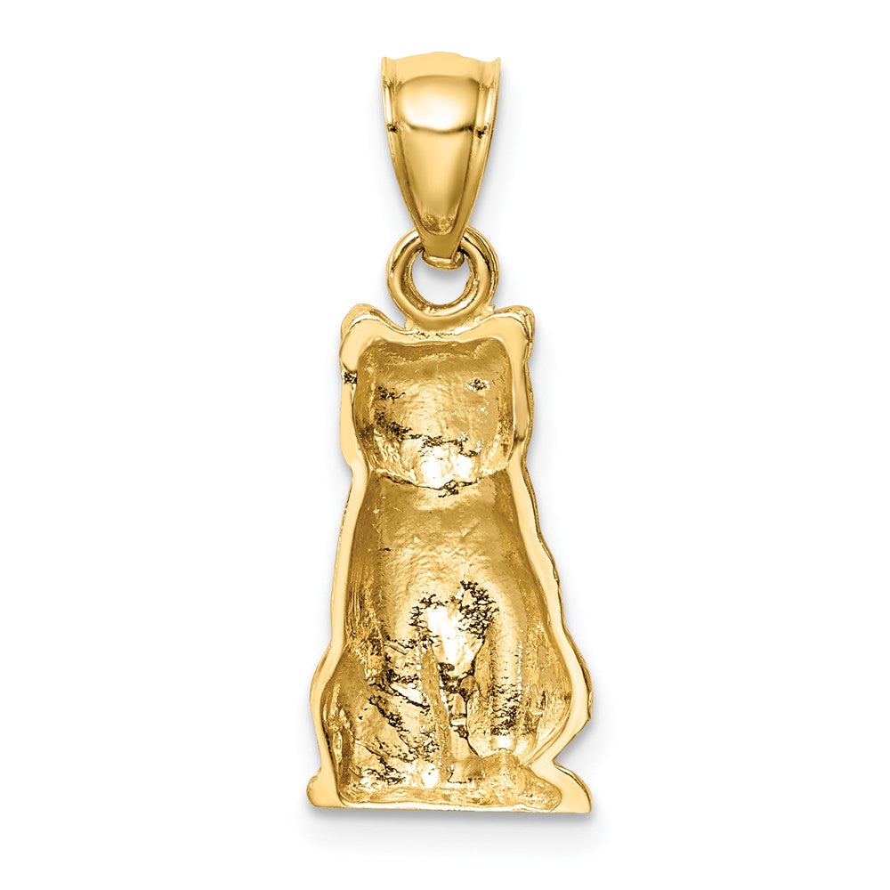 14k Gold Sitting Cat Necklace Pendant - Charlie & Co. Jewelry