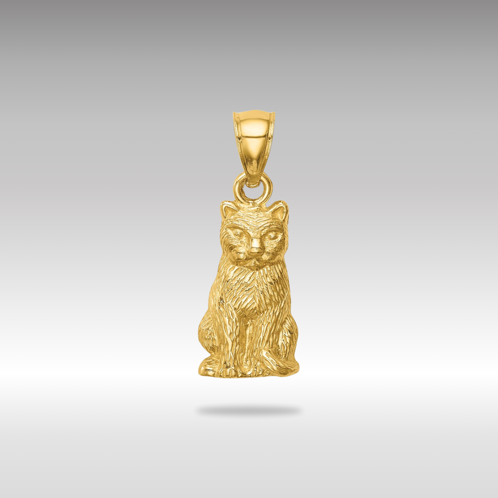 Gold Sitting Cat Necklace Pendant - Charlie & Co. Jewelry