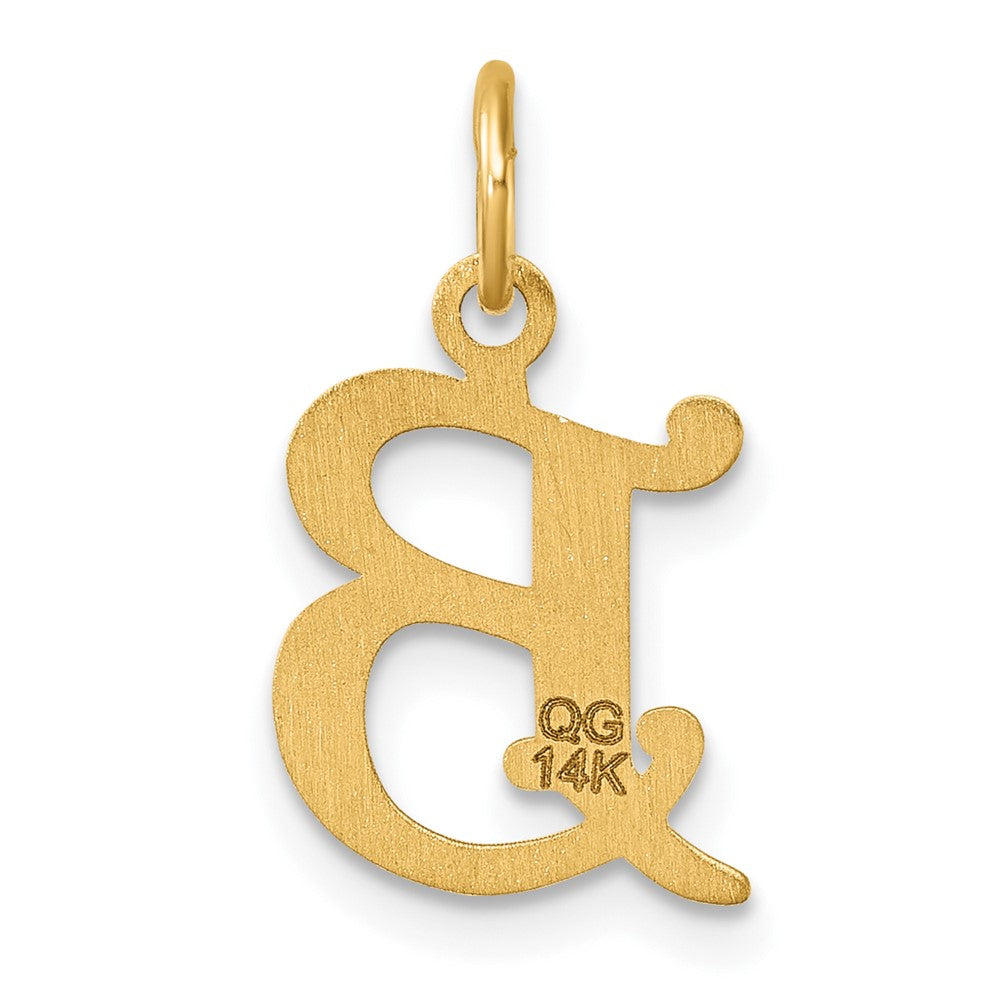 14K Gold Elegant Letter 'B' Charm - Charlie & Co. Jewelry