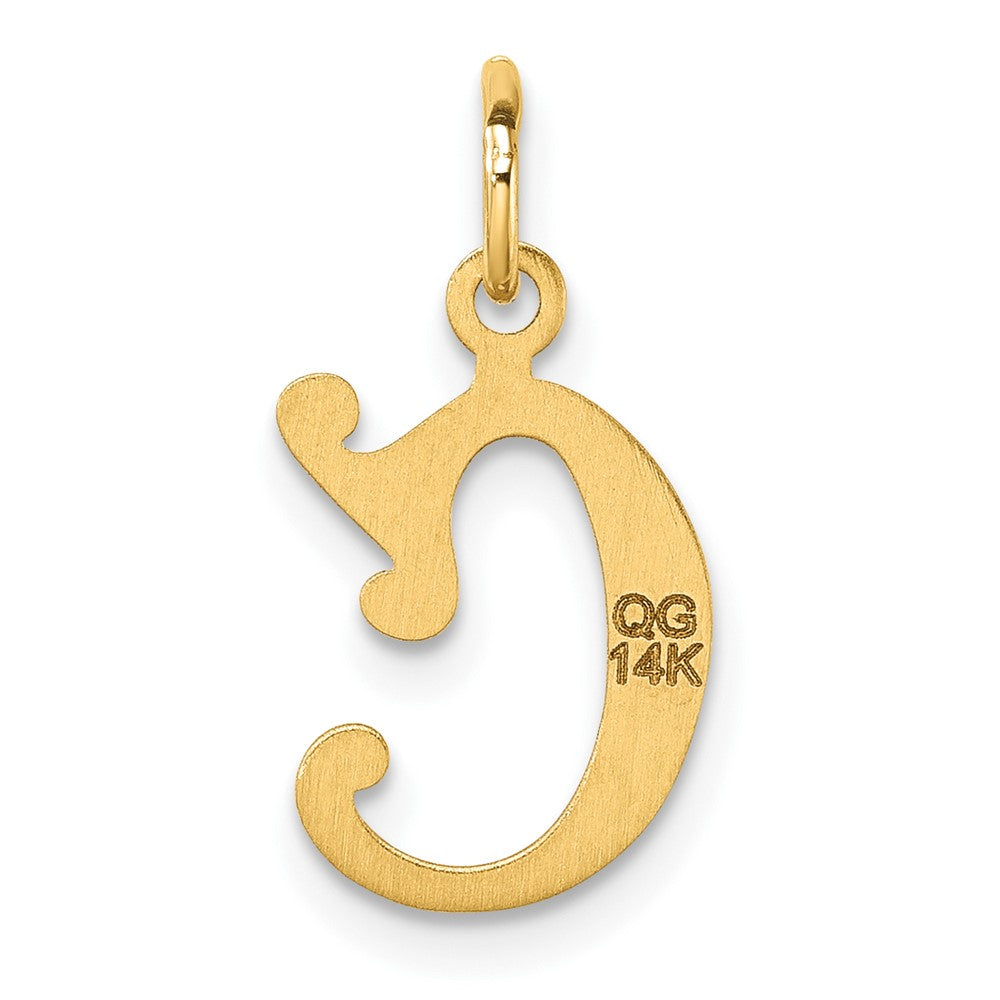 14K Gold Elegant Letter 'C' Charm - Charlie & Co. Jewelry