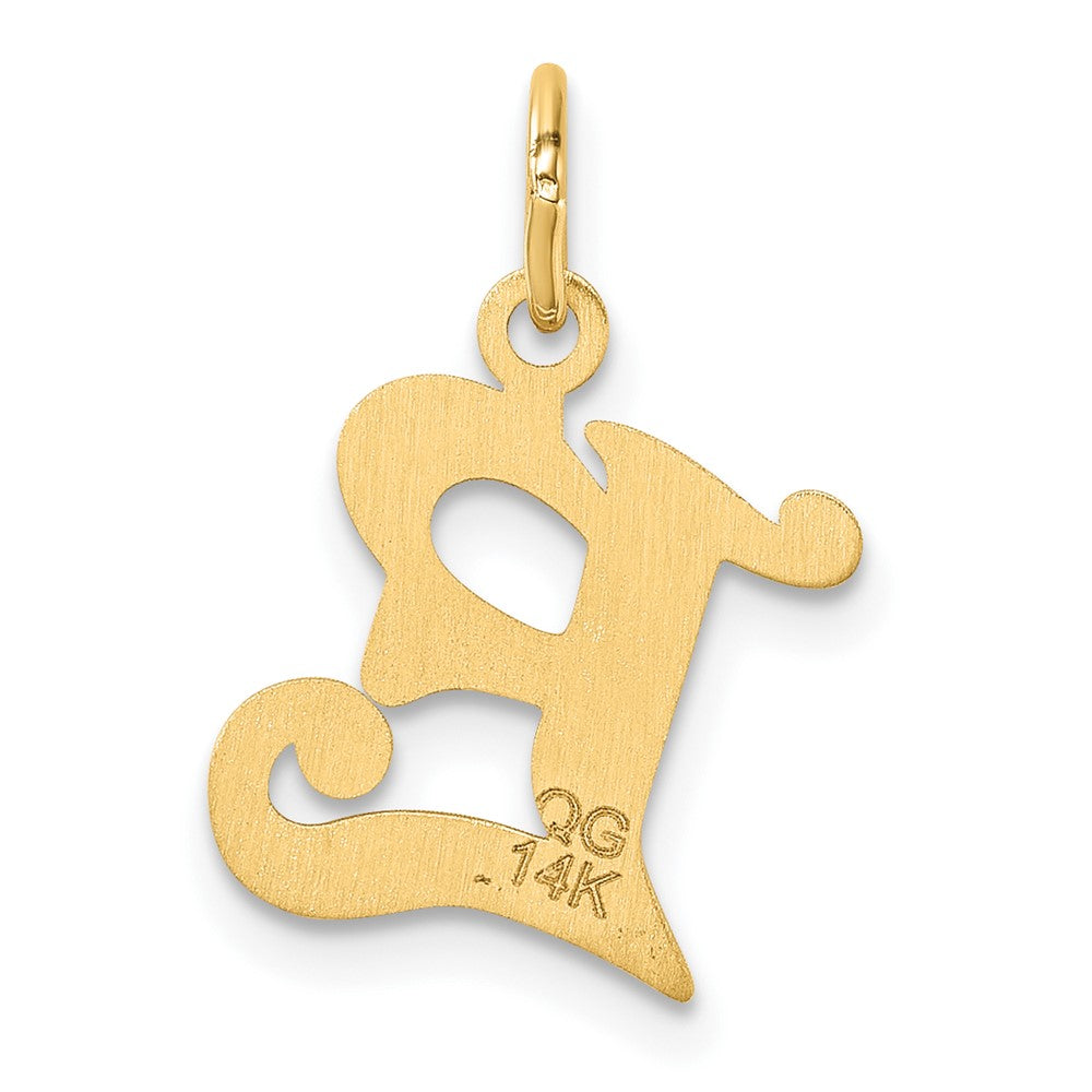 14K Gold Elegant Letter 'E' Charm - Charlie & Co. Jewelry