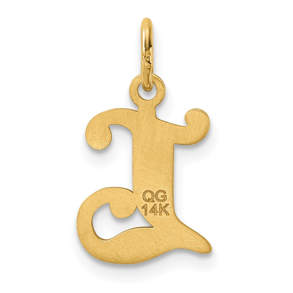 14K Gold Elegant Letter 'L' Charm - Charlie & Co. Jewelry