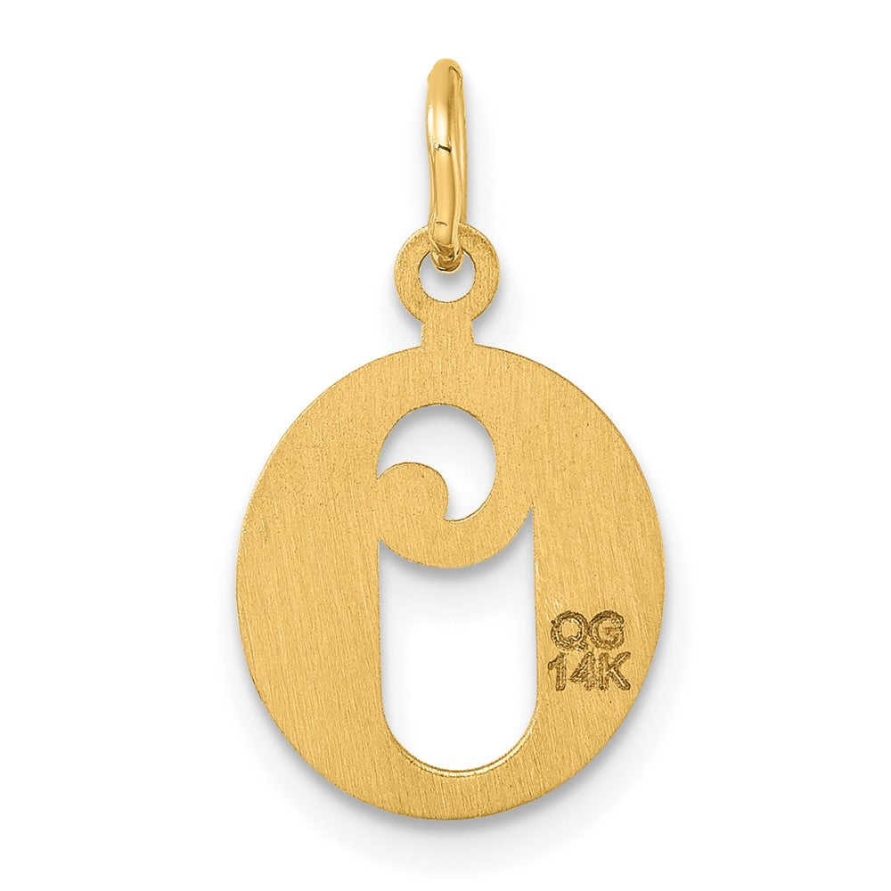 14K Gold Elegant Letter 'O' Charm - Charlie & Co. Jewelry