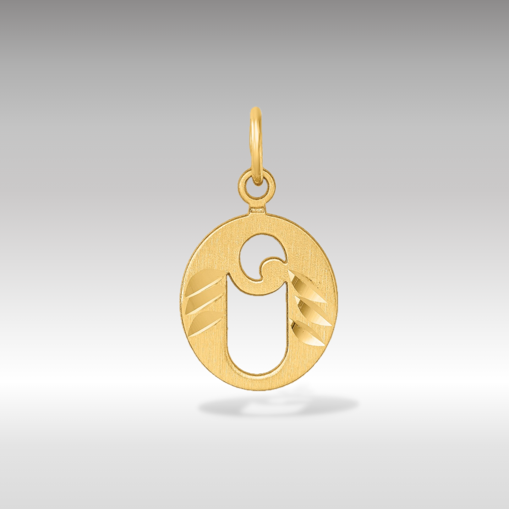 14K Gold Elegant Letter 'O' Charm - Charlie & Co. Jewelry