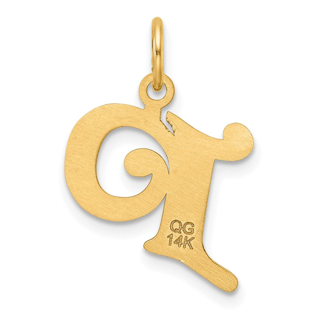 14K Gold Elegant Letter 'P' Charm - Charlie & Co. Jewelry