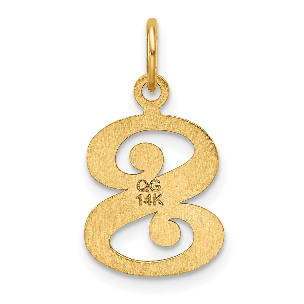 14K Gold Elegant Letter 'S' Charm - Charlie & Co. Jewelry