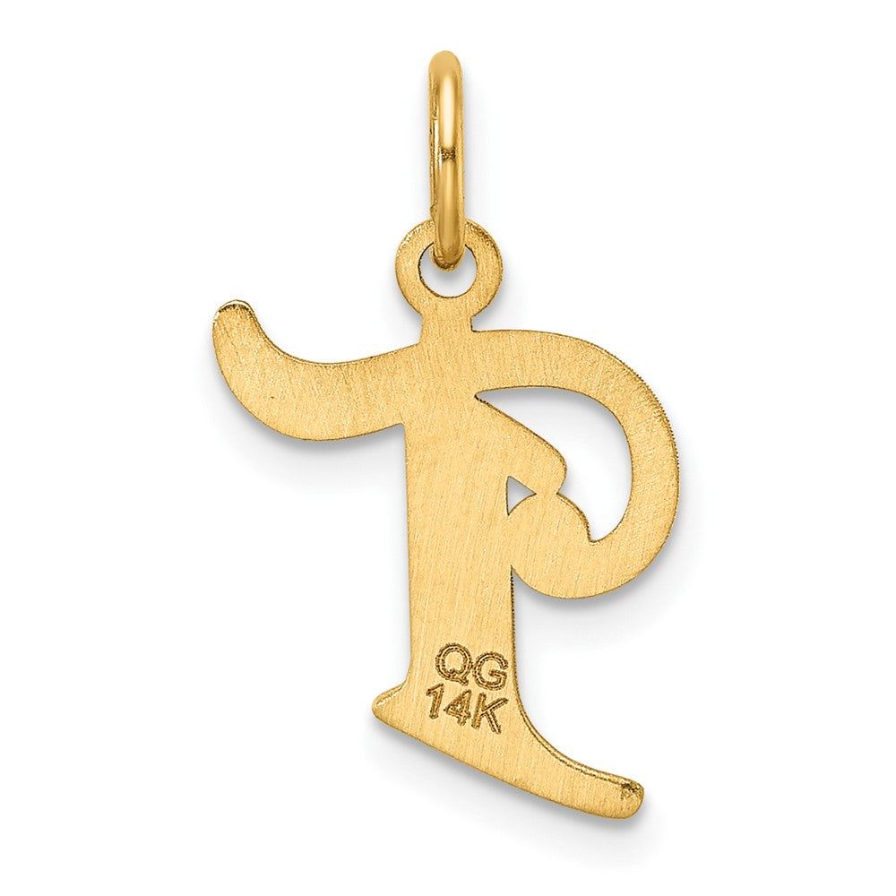 14K Gold Elegant Letter 'T' Charm - Charlie & Co. Jewelry