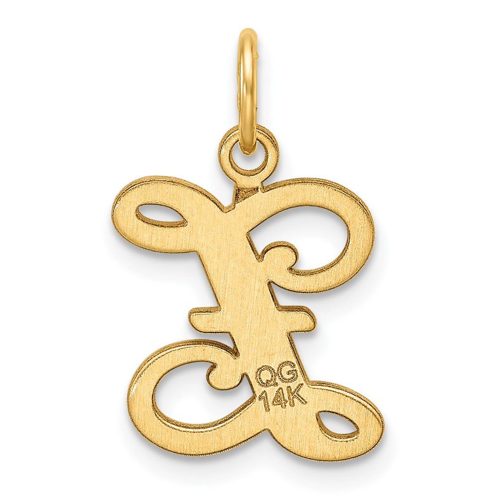 14K Gold Elegant Letter 'Z' Charm - Charlie & Co. Jewelry