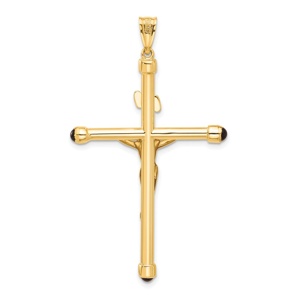 Charlie & Co Jewelry | 14k Polished Crucifix Onyx Pendant - Model C4959