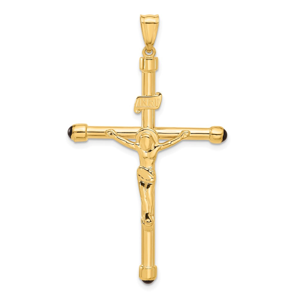 Charlie & Co Jewelry | 14k Polished Crucifix Onyx Pendant - Model C4959