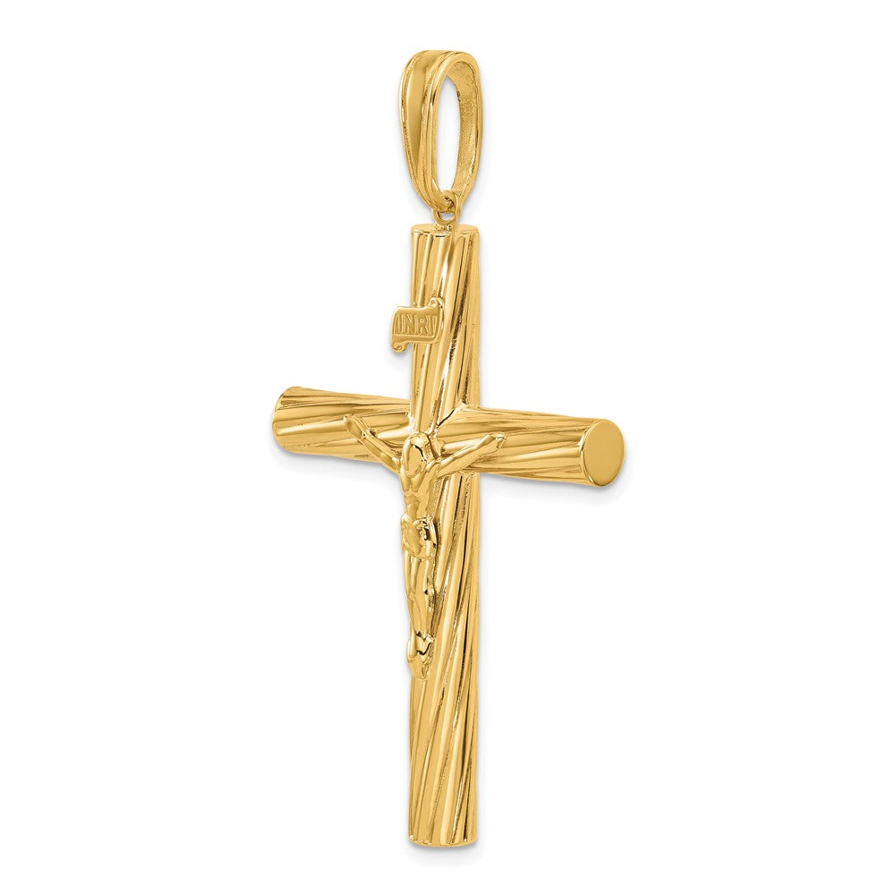 Charlie & Co Jewelry | 14k Polished And Textured Crucifix Pendant - Model C4964