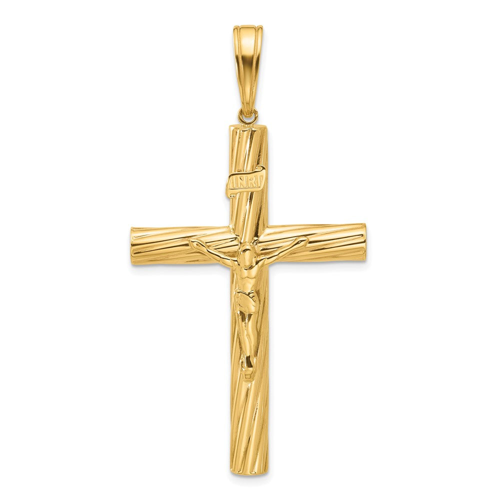 Charlie & Co Jewelry | 14k Polished And Textured Crucifix Pendant - Model C4964