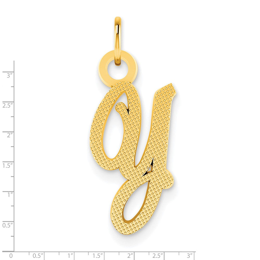 Charlie & Co Jewelry | 14ky Casted Initial Y Charm - Model C564Y