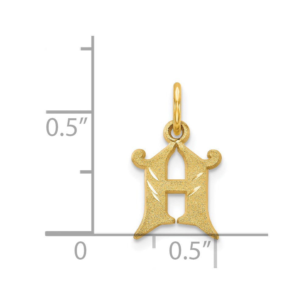 Charlie & Co Jewelry | 14k Letter H Initial Charm - Model C565H