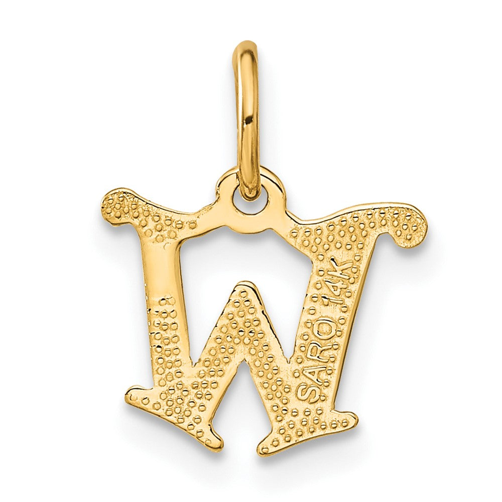 Charlie & Co Jewelry | 14k Letter W Initial Charm - Model C565W