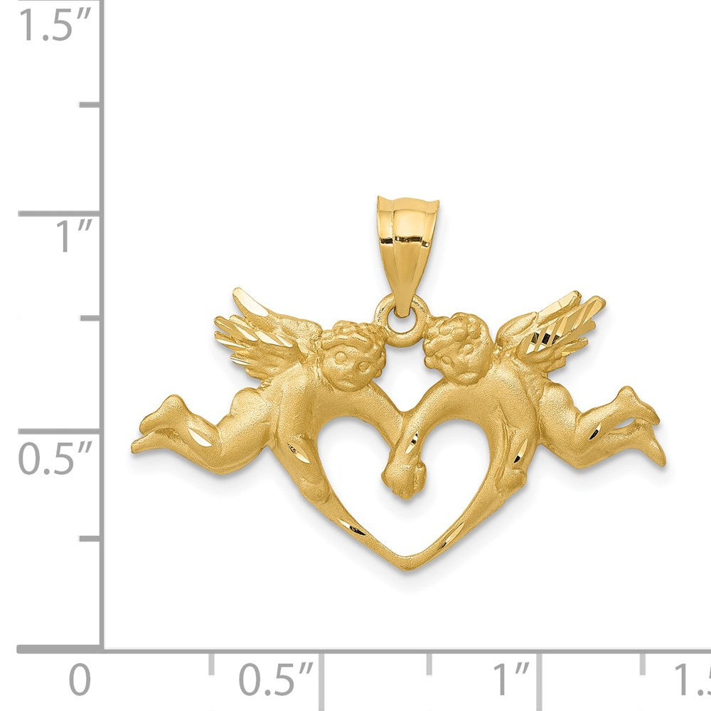 Charlie & Co Jewelry | 14k Satin Angels Heart Pendant - Model C72