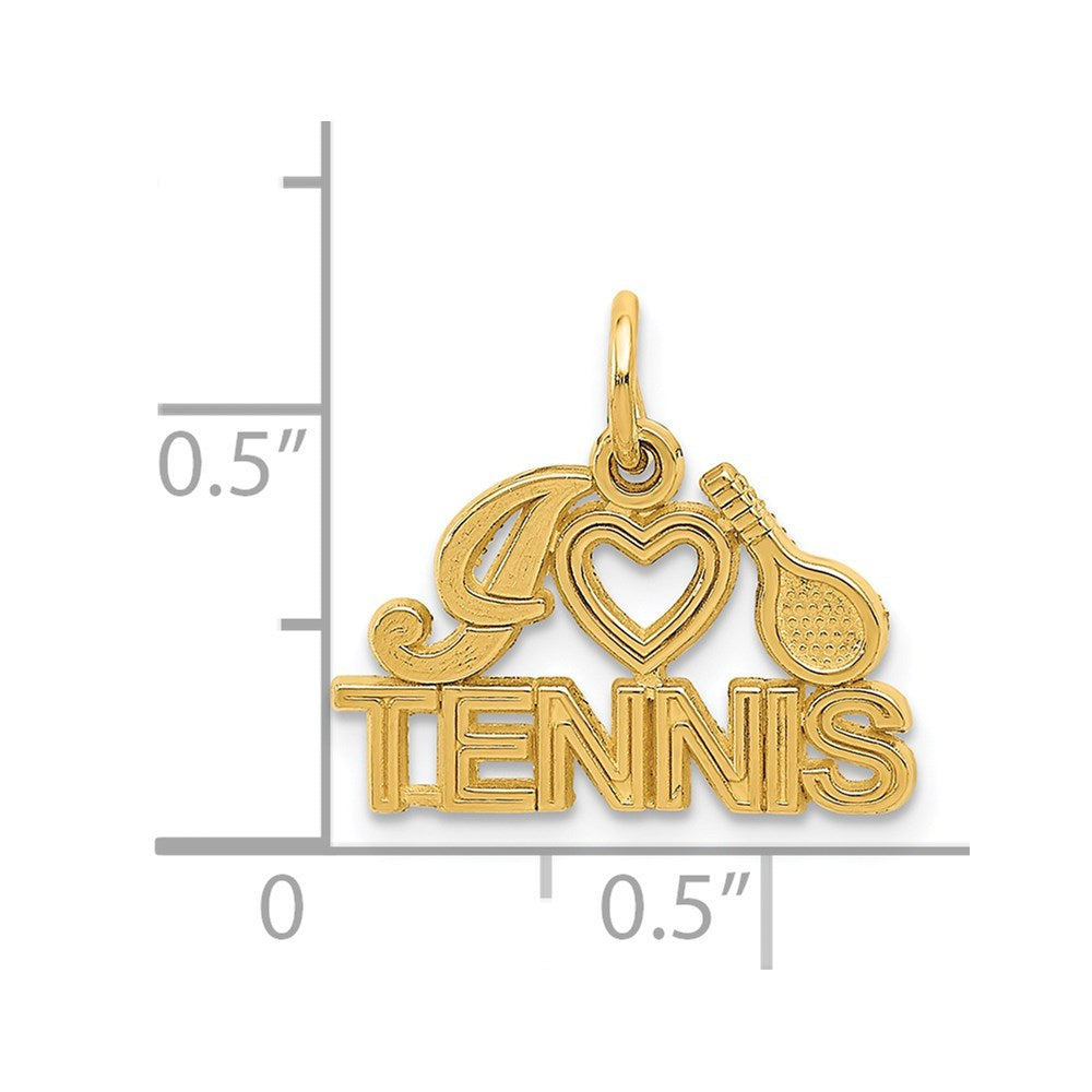 Charlie & Co Jewelry | 14k I Heart Tennis Charm - Model C725