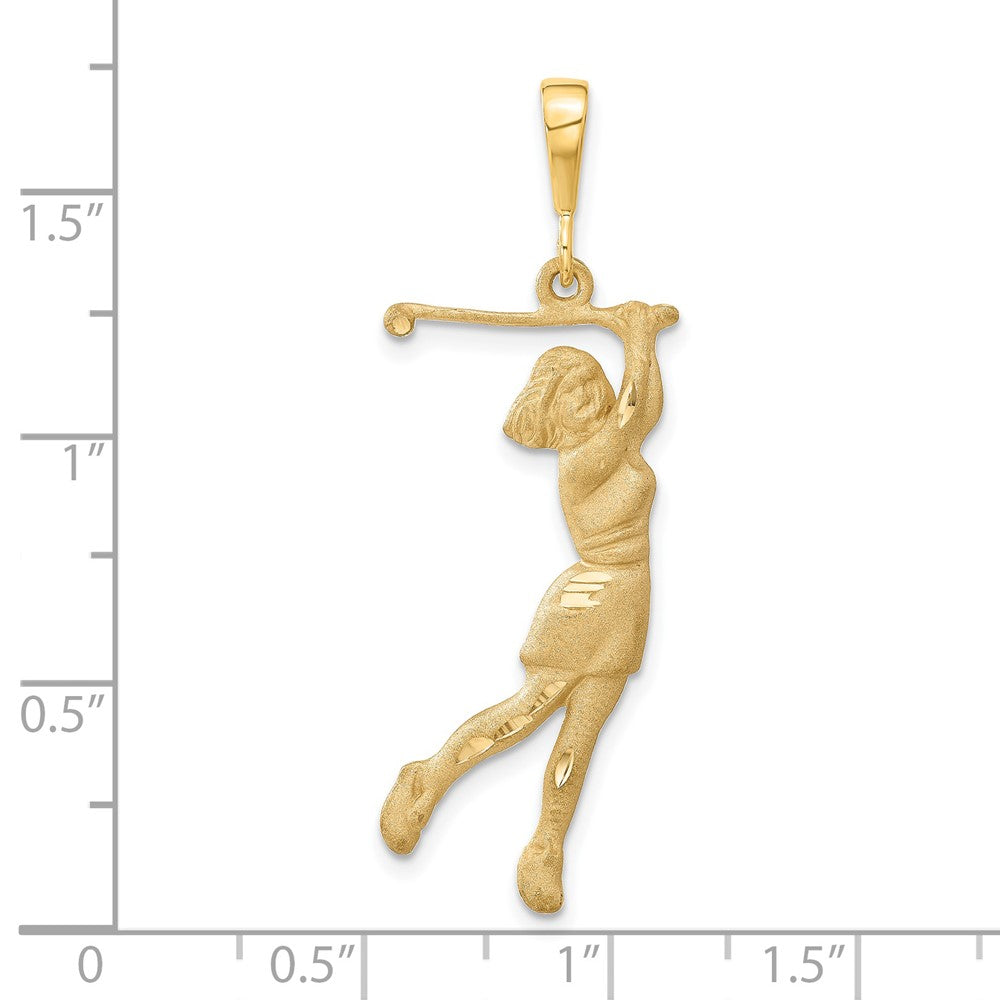 Charlie & Co Jewelry | 14k Female Golfer Pendant - Model C727