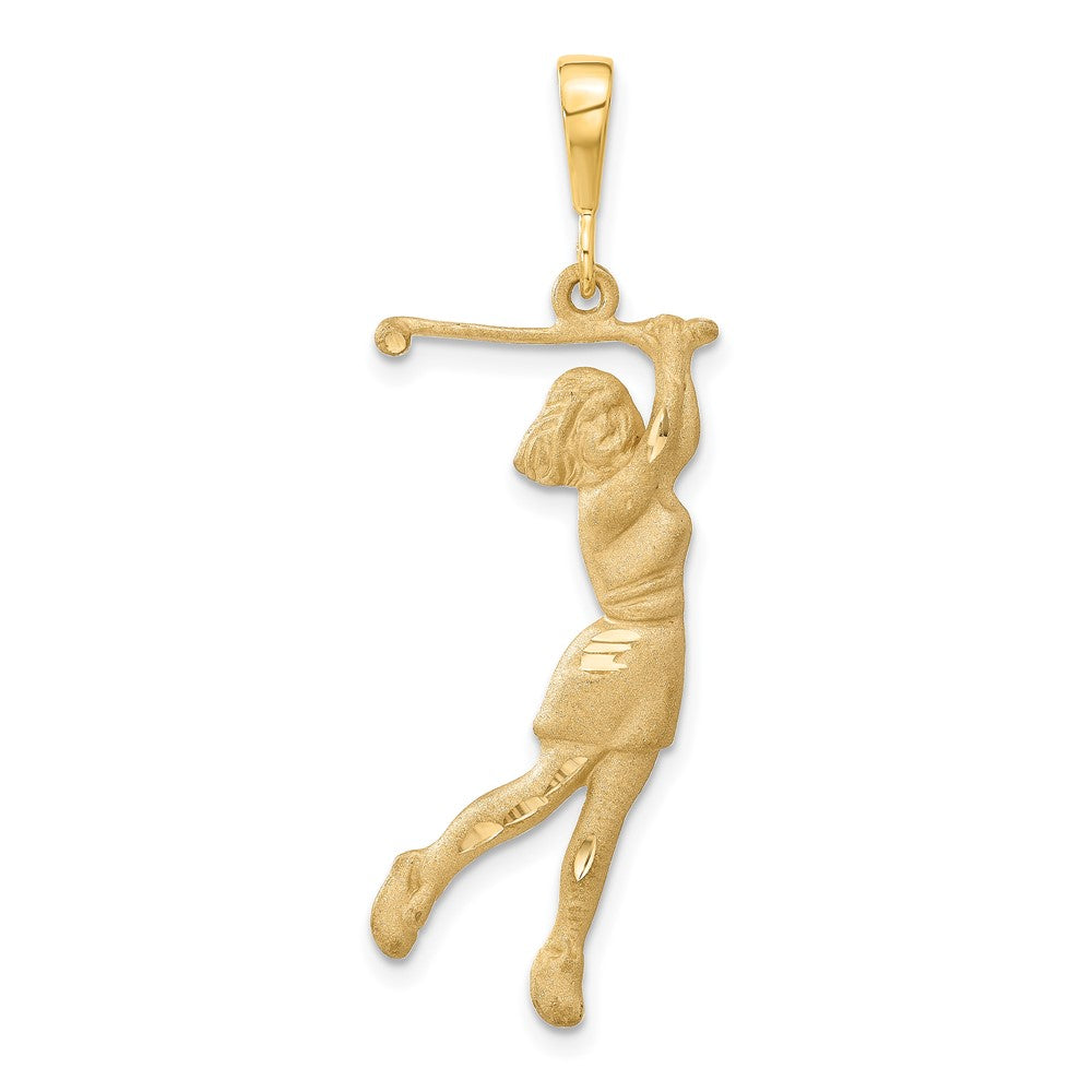 Charlie & Co Jewelry | 14k Female Golfer Pendant - Model C727