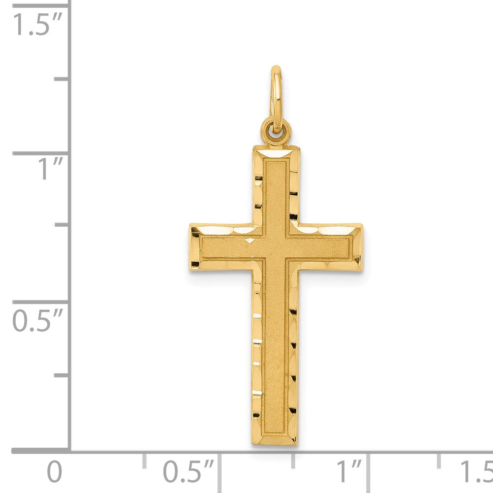 Charlie & Co Jewelry | 14k Diamond-cut Cross Charm - Model C774