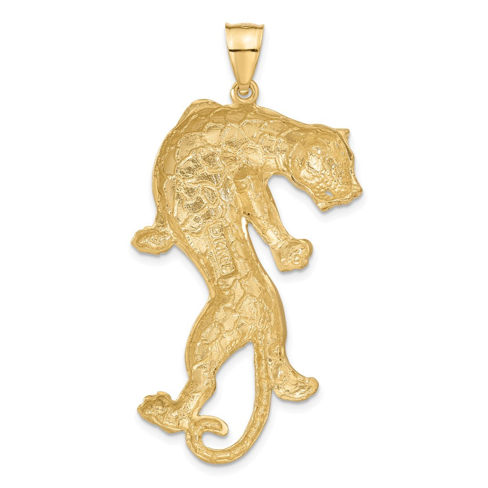 14K Gold Large Panther Necklace Pendant - Charlie & Co. Jewelry