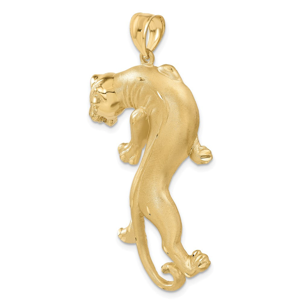 14K Gold Large Panther Necklace Pendant - Charlie & Co. Jewelry