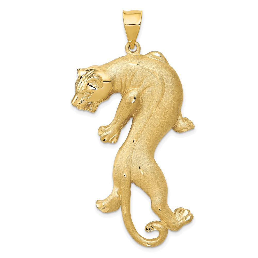 14K Gold Large Panther Necklace Pendant - Charlie & Co. Jewelry