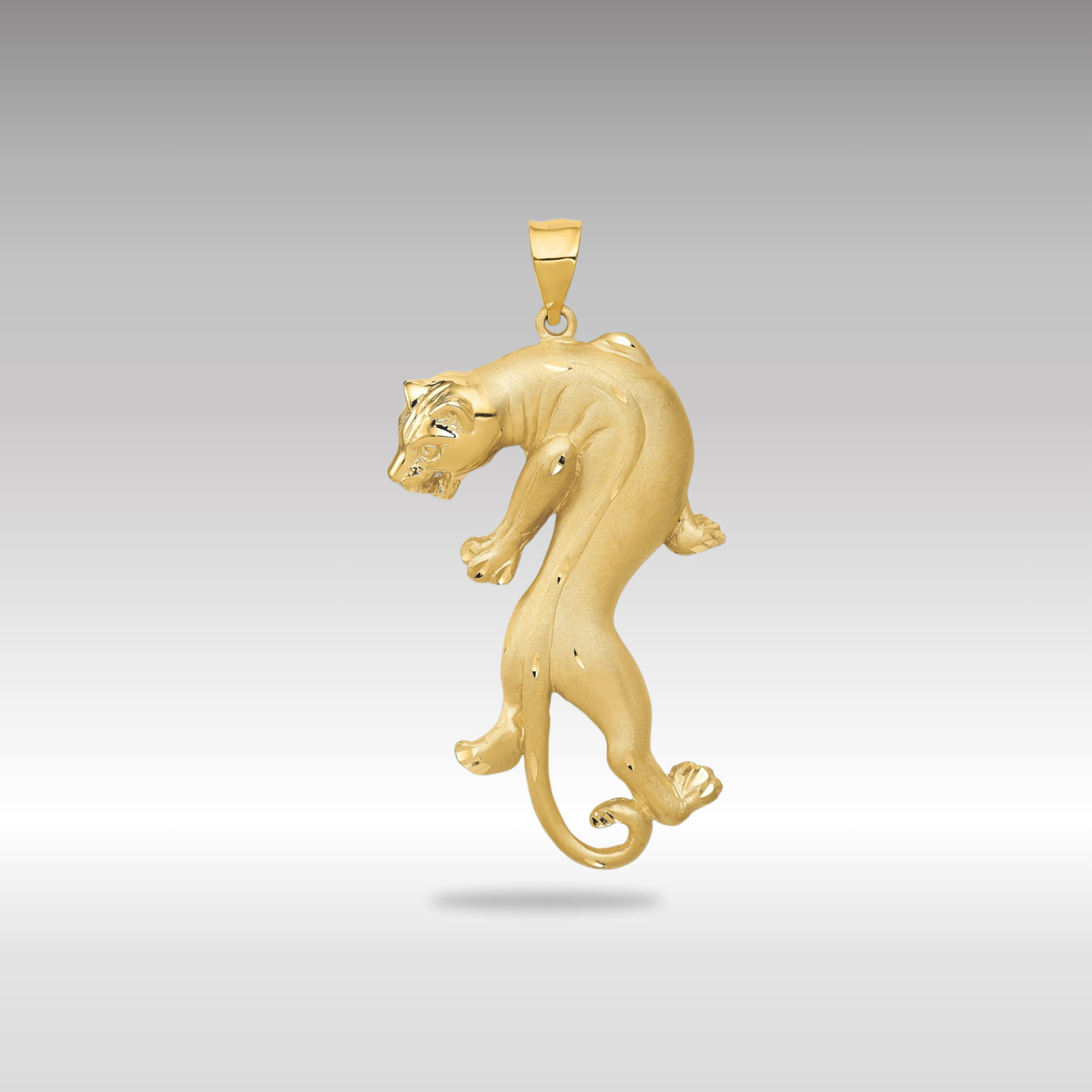 Gold Large Panther Necklace Pendant - Charlie & Co. Jewelry