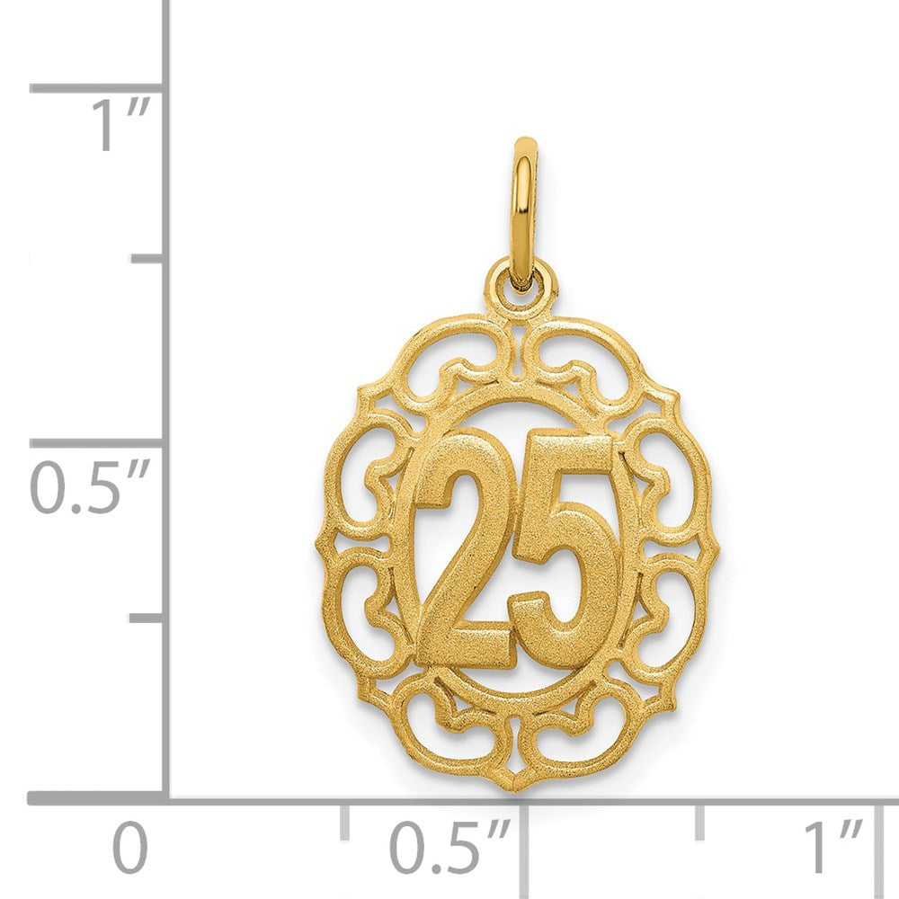 Charlie & Co Jewelry | 14k # 25 In Oval Pendant - Model C983