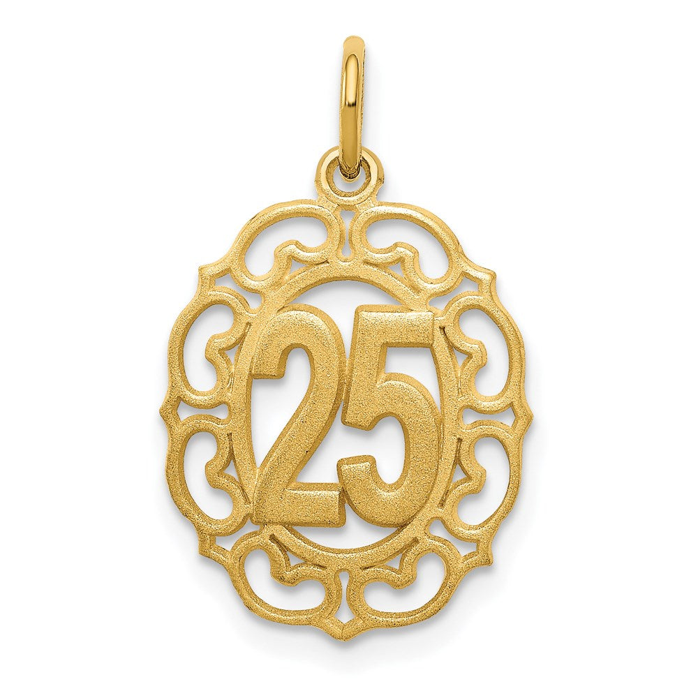 Charlie & Co Jewelry | 14k # 25 In Oval Pendant - Model C983