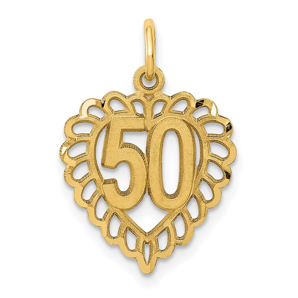 Charlie & Co Jewelry | 14k 50 In Heart Charm - Model C987