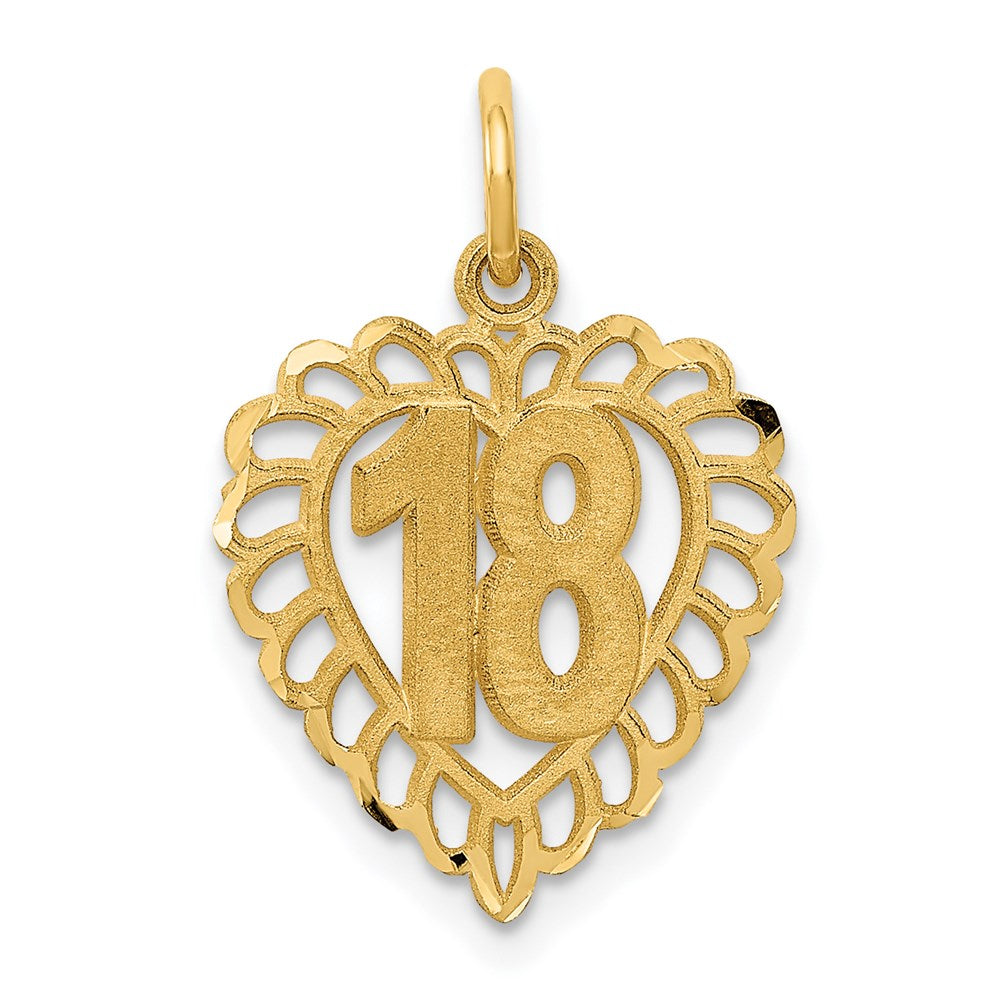 Charlie & Co Jewelry | 14k 18 Heart Charm - Model C990