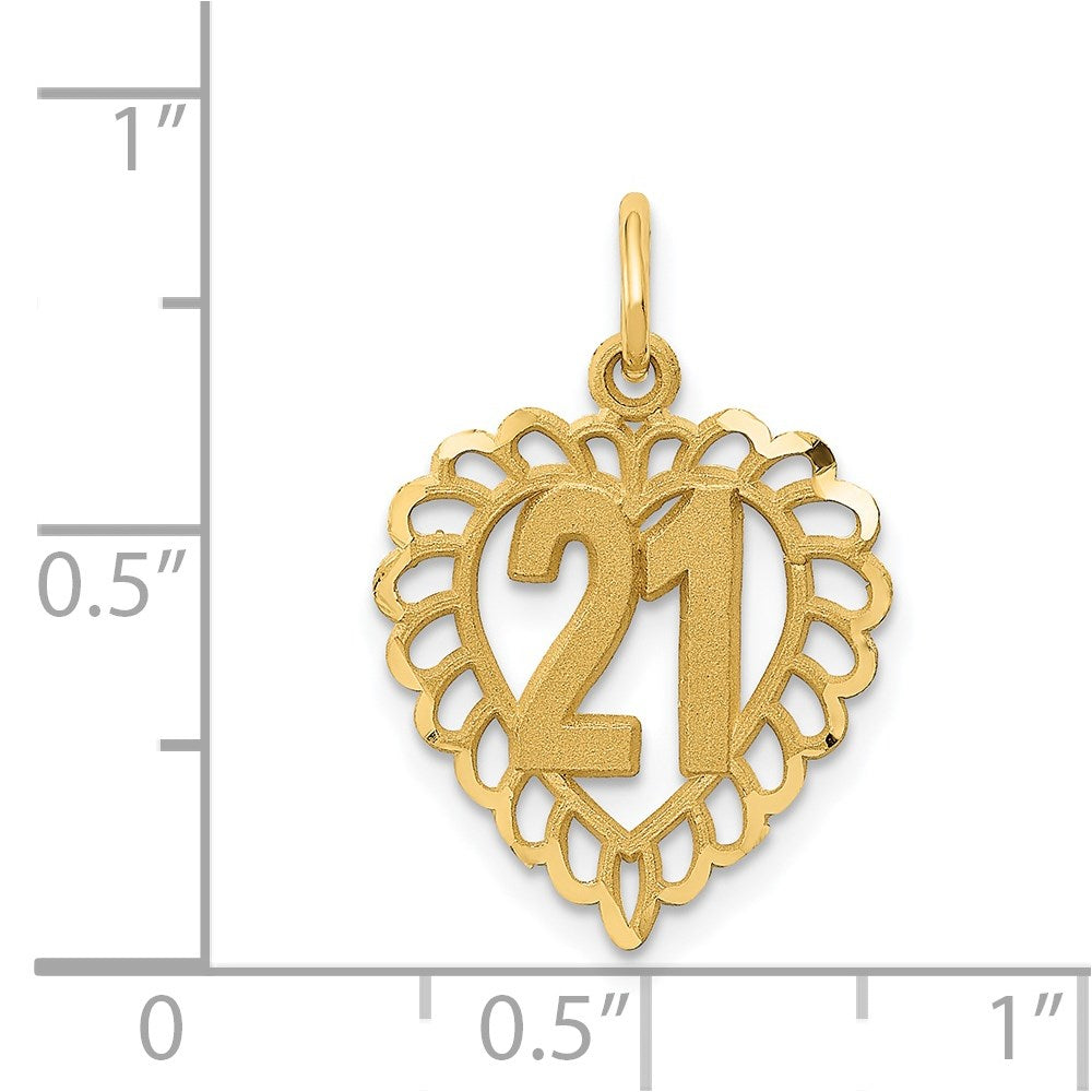 Charlie & Co Jewelry | 14k 21 In Heart Charm - Model C992